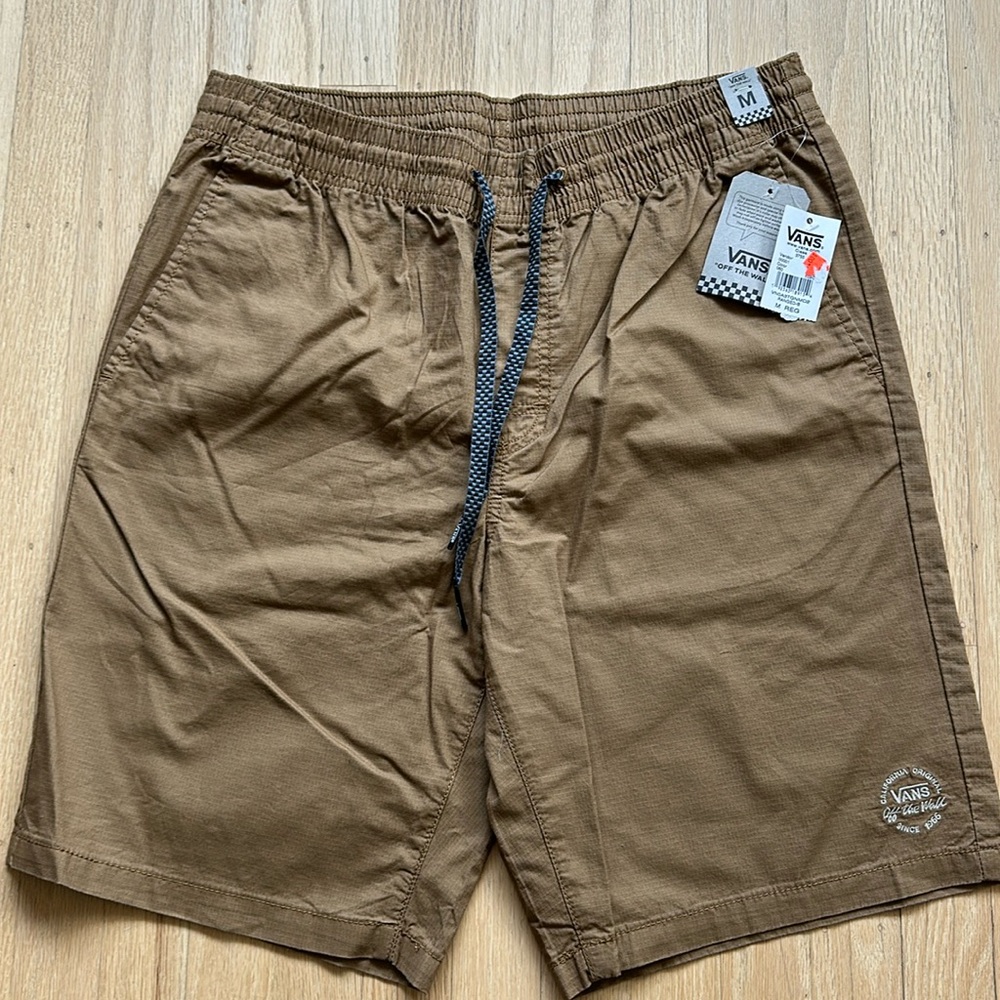 Vans men’s casual shorts, light brown, size medium